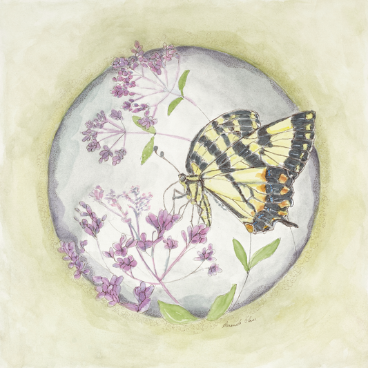 Tiger Swallowtail on Joe Pye Weed - Original Painting