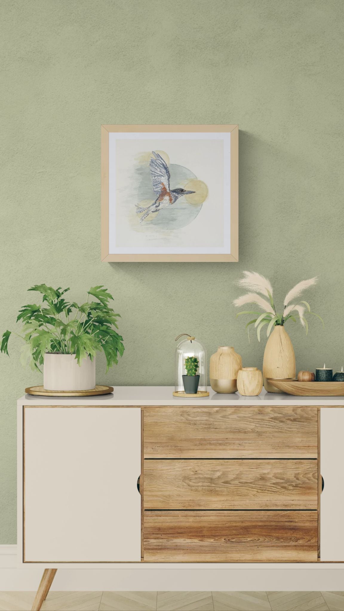 Kingfisher in Flight - Original Painting
