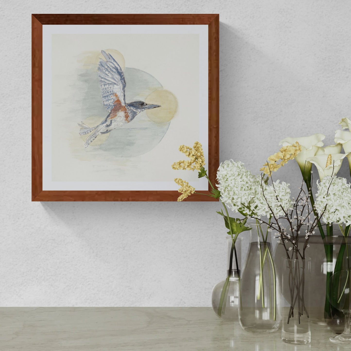 Kingfisher in Flight - Original Painting